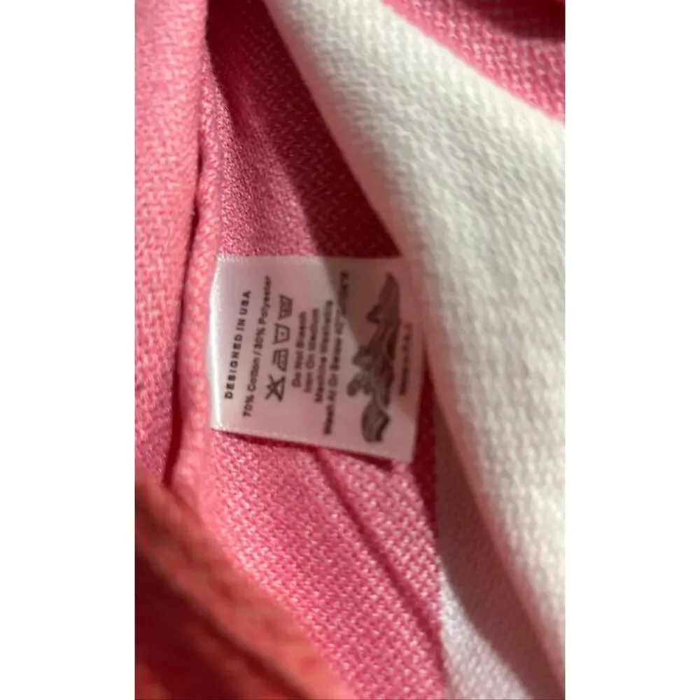 Pink and White Striped Turkish Towel with Fringe